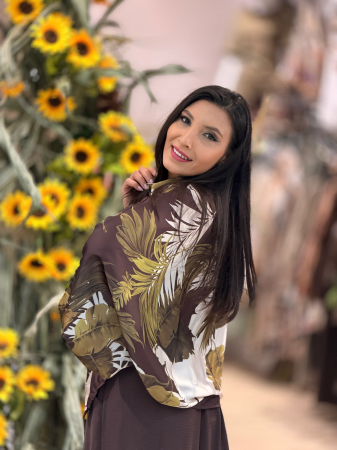 Bluza cu imprimeu exotic [2]