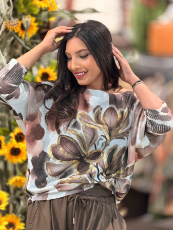 Bluza cu imprimeu floral [4]