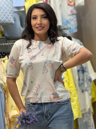 Bluza cu imprimeu floral pastelat [1]