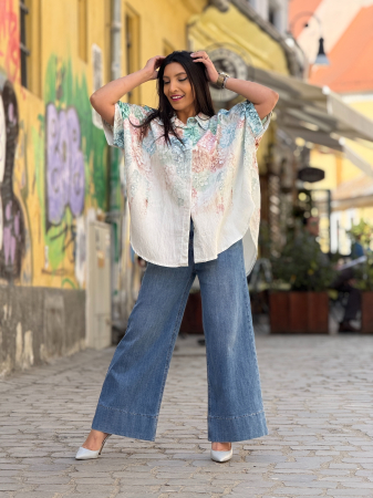 Bluza cu imprimeu hortensie [1]