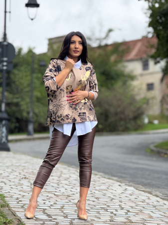 Bluza cu imprimeu inimioare si animal print [1]