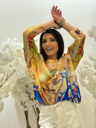 Imbracaminte de dama - Bluza cu imprimeu pictura