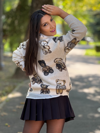 Bluza cu imprimeu ursuleti [3]