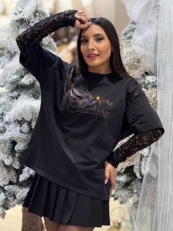 Bluza cu maneca din dantela Couture [1]