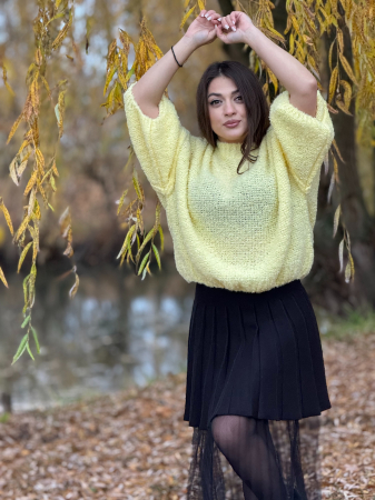 Bluza cu maneca trei sfert buclata [1]