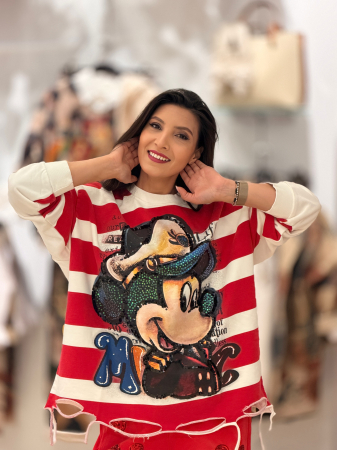 COLECTIA DE TOAMNA - Bluza cu Mikey si dungi