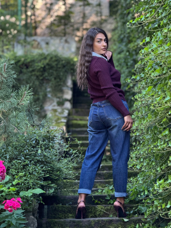 Bluza cu nasturi cu guleras si funda [4]