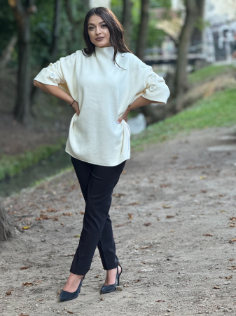 COLECTIA DE TOAMNA - Bluza cu nasturi pe maneca