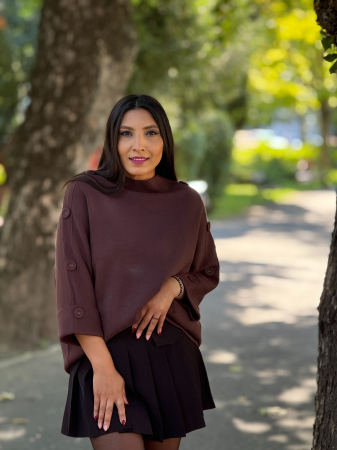COLECTIA DE TOAMNA - Bluza cu nasturi pe maneca