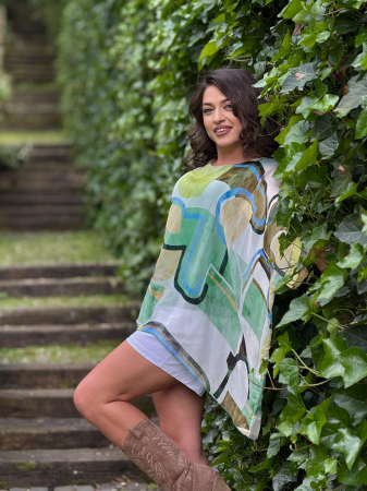 Bluza cu print abstract geometric [3]