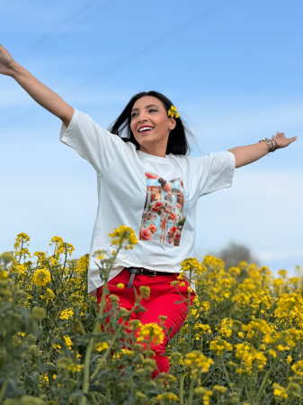 Bluza din bumbac cu imprimeu  balerina [3]