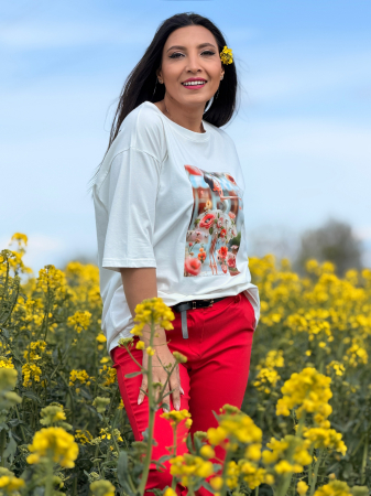 Bluza din bumbac cu imprimeu  balerina [6]