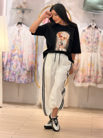 Bluza din bumbac cu imprimeu fata cu fusta cu perlute [6]