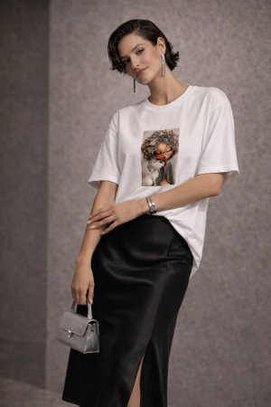 Bluza din bumbac cu imprimeu fata cu ochelari si catel [3]