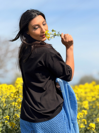 Bluza din bumbac cu imprimeu fetita in hamac [6]