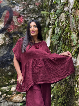 Bluza din in 100% cu floricica [1]
