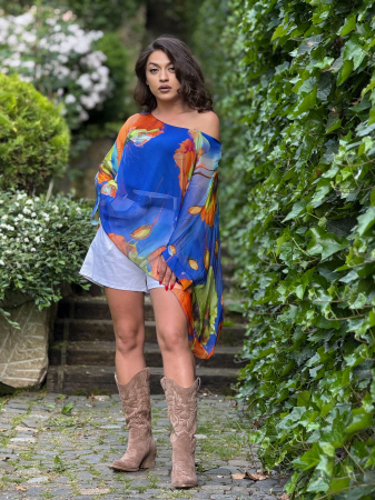 Bluza din matase cu imprimeu floral [3]