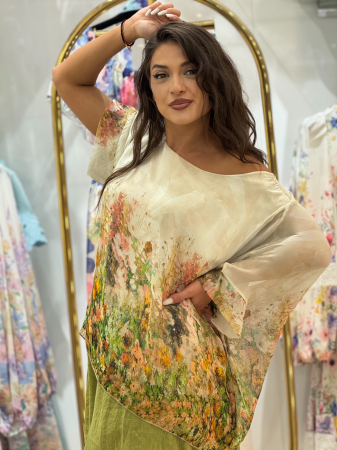 Noutati - Bluza din matase cu imprimeu floral