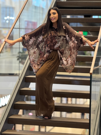 Bluza din matase cu imprimeu floral [3]