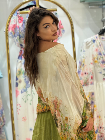 Bluza din matase cu imprimeu floral [2]