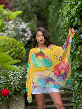 Bluze si camasi - Bluza din matase cu imprimeu floral