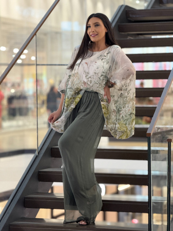 Bluza din matase cu imprimeu floral [5]