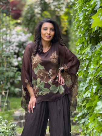Noutati - Bluza din matase cu print floral