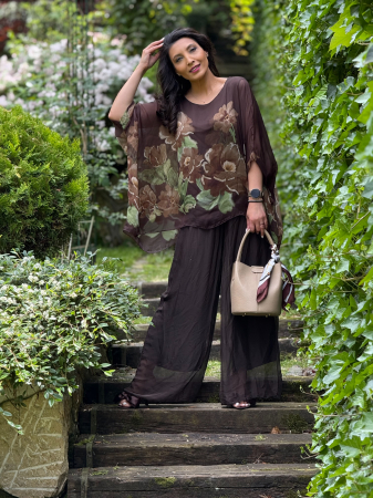 Bluza din matase cu print floral [4]