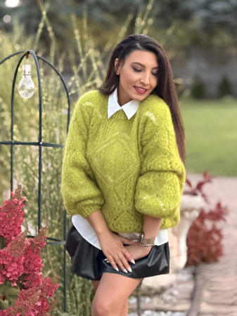 Colectia NOUA - Bluza din mohair perforata