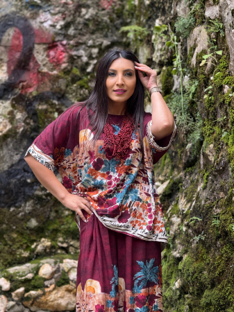 Bluza din vascoza 100% cu imprimeu [2]