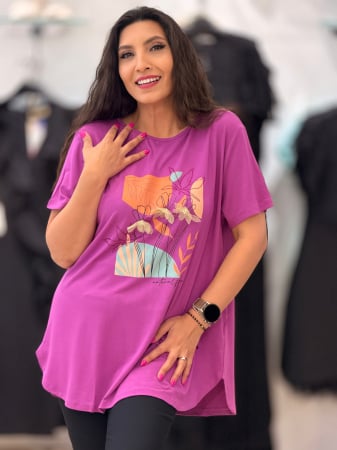 Imbracaminte de dama - Bluza din vascoza cu flori