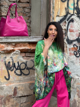 Bluza din vascoza cu imprimeu picasso [6]