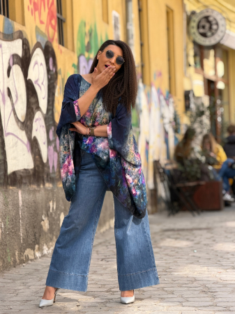 Bluza din vascoza cu imprimeu picasso [2]