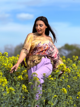 Bluza din vascoza cu print Venetia [4]