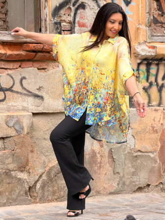 Bluza galbena cu print picasso [5]