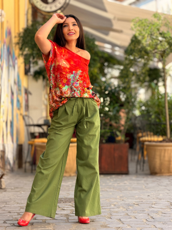 Bluza lejera cu imprimeu flori [5]
