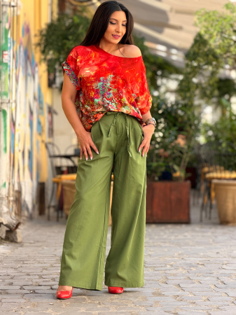 Bluza lejera cu imprimeu flori [6]