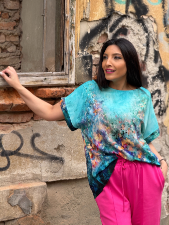 Bluza lejera cu print picasso [4]