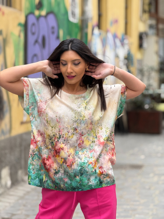 Bluza lejera cu print picasso [6]