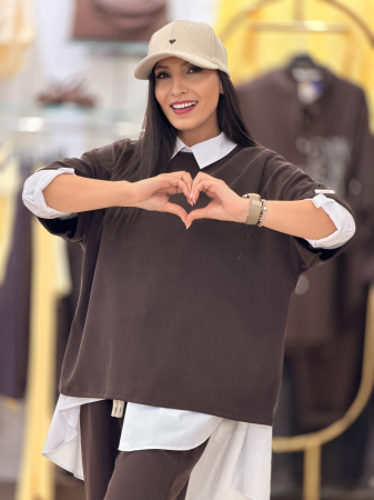 Bluza maro oversize [1]