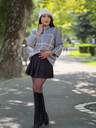 Imbracaminte de dama - Bluza mozaic tricotata