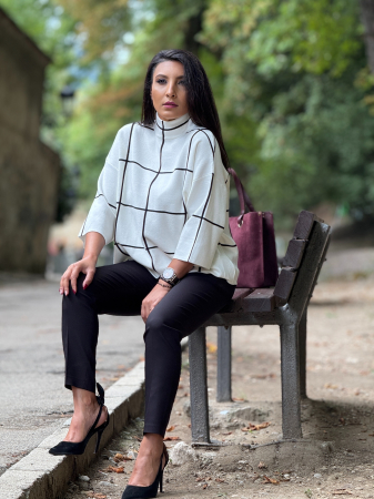 Imbracaminte de dama - Bluza mozaic tricotata