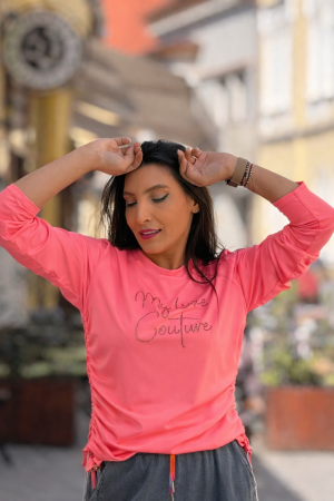 Imbracaminte de dama - Bluza my luxe cu floare la maneca