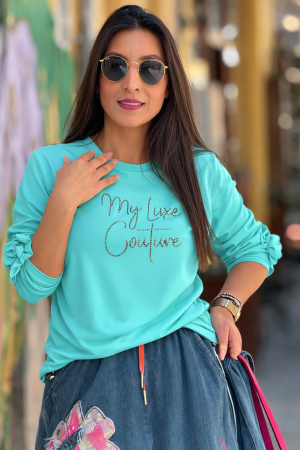 Bluza my luxe cu floare la maneca [1]