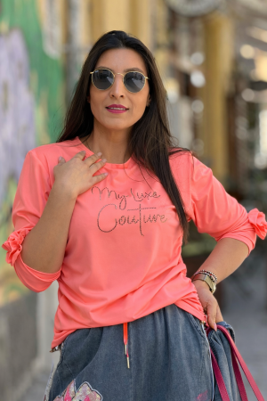 Bluza my luxe cu floare la maneca [1]