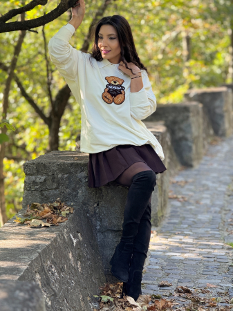 Bluza my luxe cu imprimeu ursulet [6]