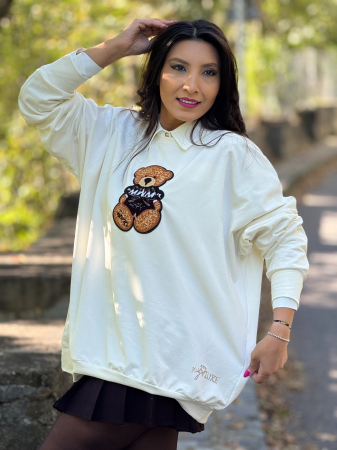 Bluza my luxe cu imprimeu ursulet [7]