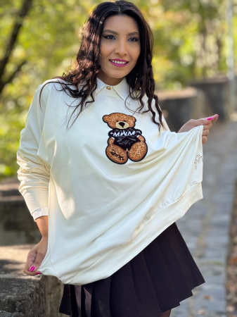 Bluza my luxe cu imprimeu ursulet [2]