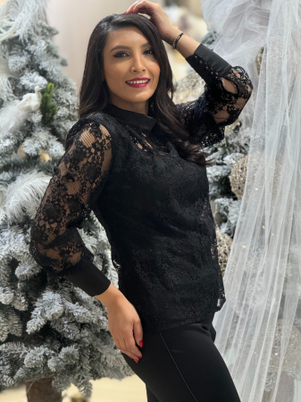 Bluza neagra din dantela [3]