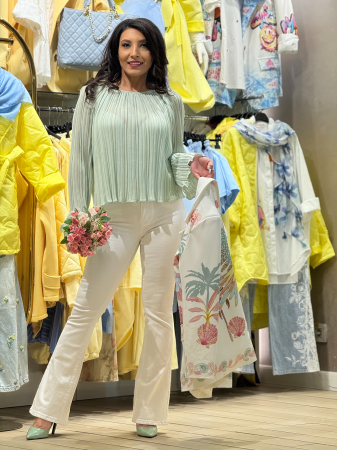 Bluza plisata cu maneci lungi [3]